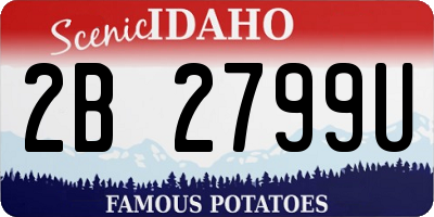 ID license plate 2B2799U