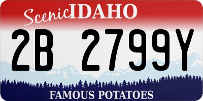 ID license plate 2B2799Y