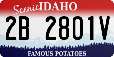 ID license plate 2B2801V