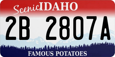 ID license plate 2B2807A
