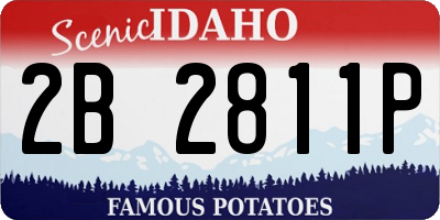 ID license plate 2B2811P