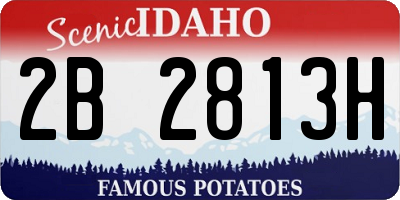 ID license plate 2B2813H