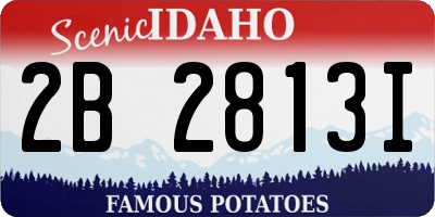 ID license plate 2B2813I