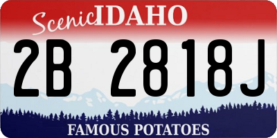 ID license plate 2B2818J