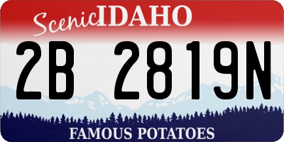 ID license plate 2B2819N