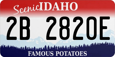 ID license plate 2B2820E