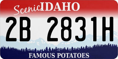 ID license plate 2B2831H