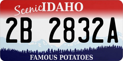 ID license plate 2B2832A