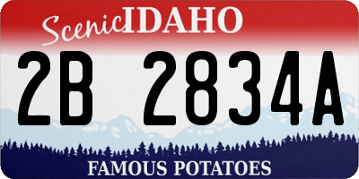 ID license plate 2B2834A