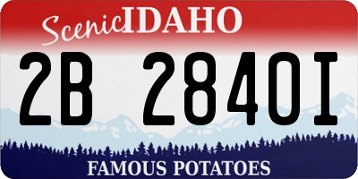 ID license plate 2B2840I