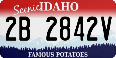 ID license plate 2B2842V