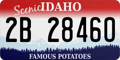 ID license plate 2B2846O