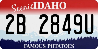 ID license plate 2B2849U