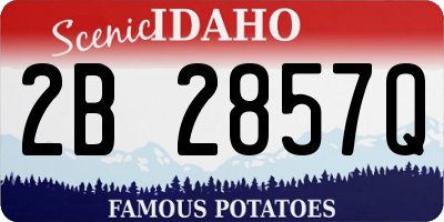 ID license plate 2B2857Q