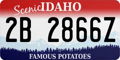 ID license plate 2B2866Z