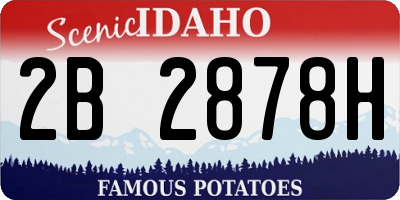 ID license plate 2B2878H