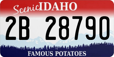ID license plate 2B2879O