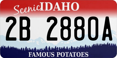 ID license plate 2B2880A