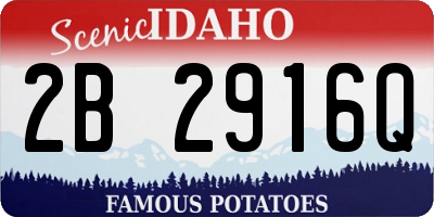 ID license plate 2B2916Q