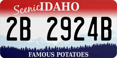 ID license plate 2B2924B