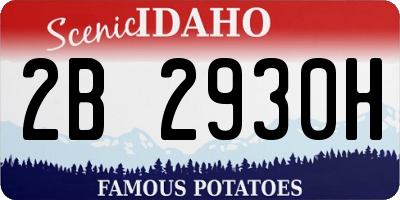 ID license plate 2B2930H