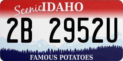 ID license plate 2B2952U