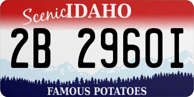 ID license plate 2B2960I