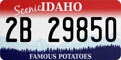 ID license plate 2B2985O