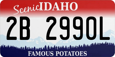 ID license plate 2B2990L