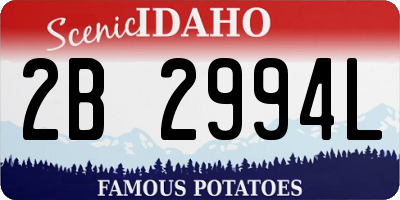 ID license plate 2B2994L