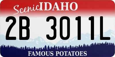 ID license plate 2B3011L