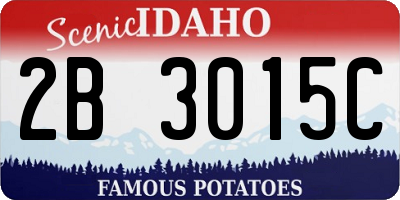 ID license plate 2B3015C