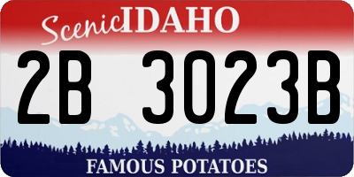 ID license plate 2B3023B