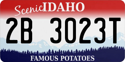 ID license plate 2B3023T