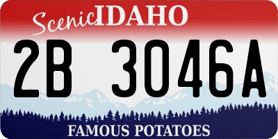 ID license plate 2B3046A