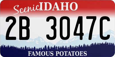 ID license plate 2B3047C
