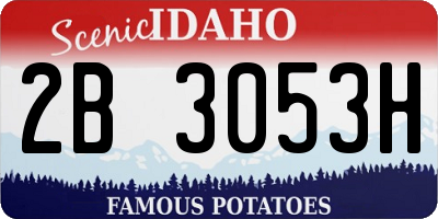ID license plate 2B3053H