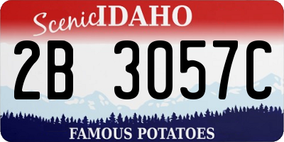 ID license plate 2B3057C