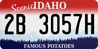 ID license plate 2B3057H
