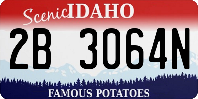 ID license plate 2B3064N