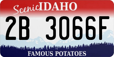 ID license plate 2B3066F