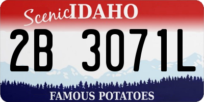ID license plate 2B3071L