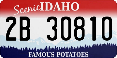 ID license plate 2B3081O