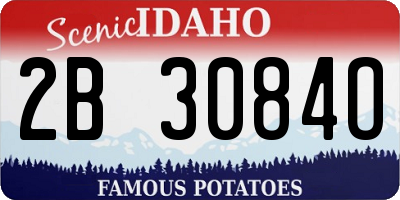 ID license plate 2B3084O