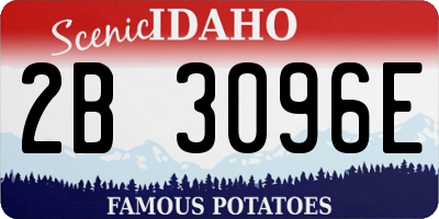 ID license plate 2B3096E
