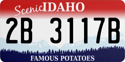 ID license plate 2B3117B