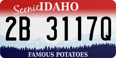 ID license plate 2B3117Q