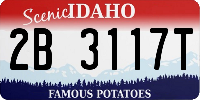 ID license plate 2B3117T