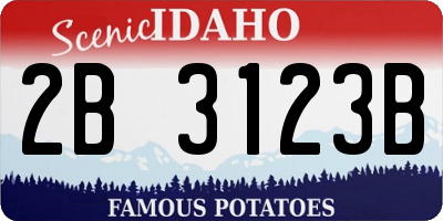 ID license plate 2B3123B