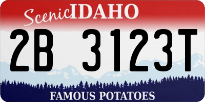 ID license plate 2B3123T